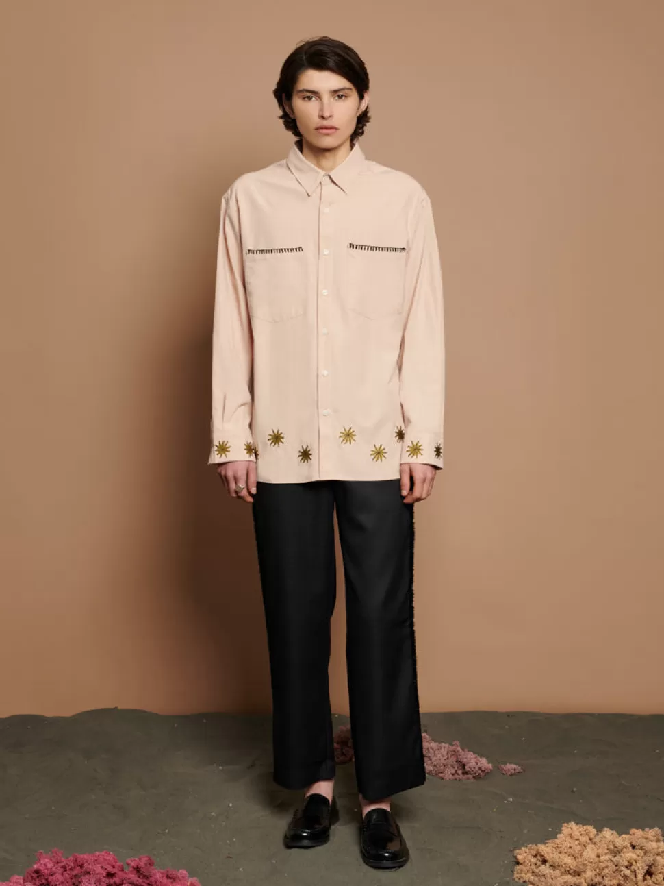 Shirts | Sister Jane Reuben Embroidered Shirt Nude