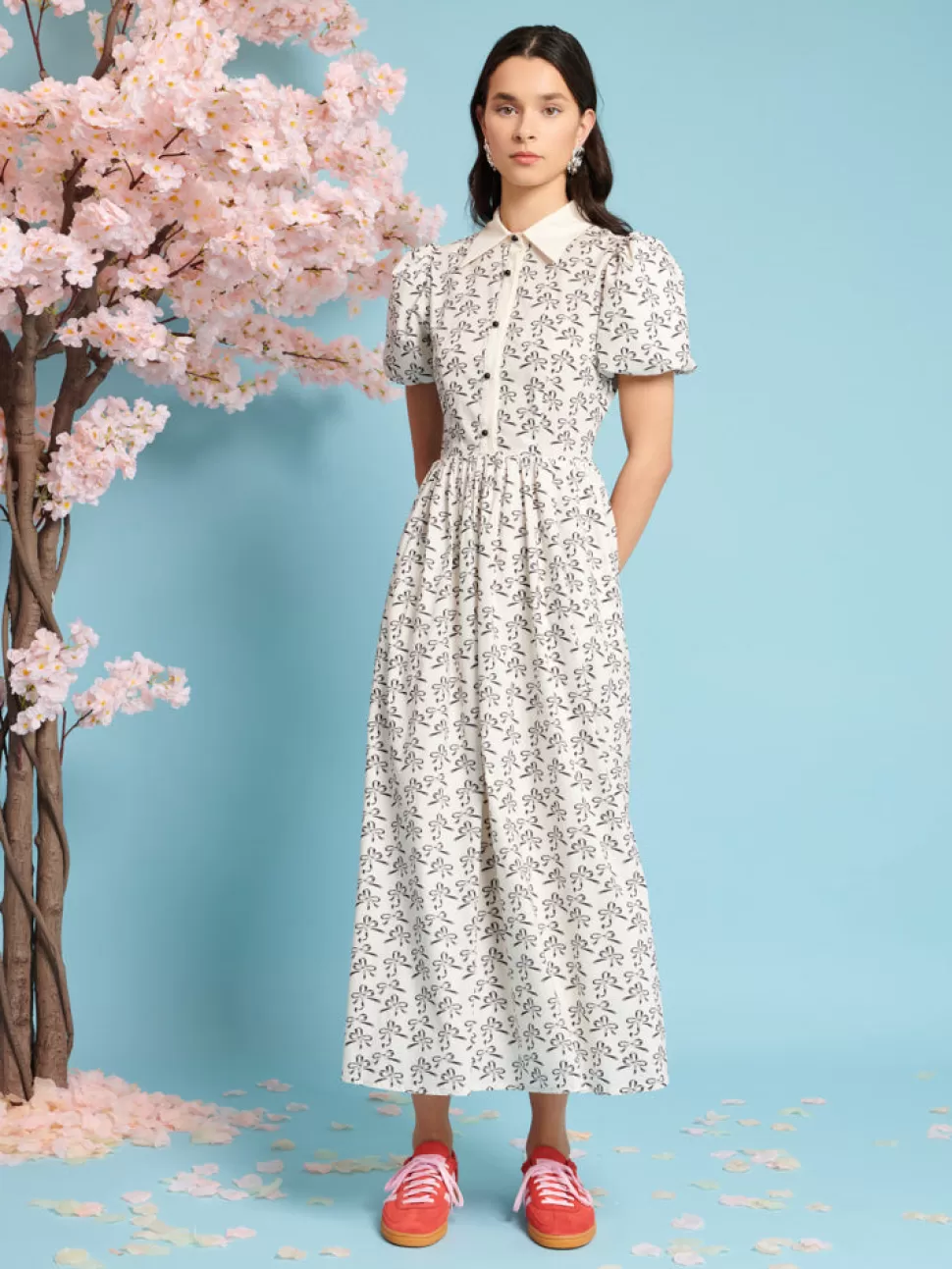 Dresses | Sister Jane Ribbons Midi Dress Black And White