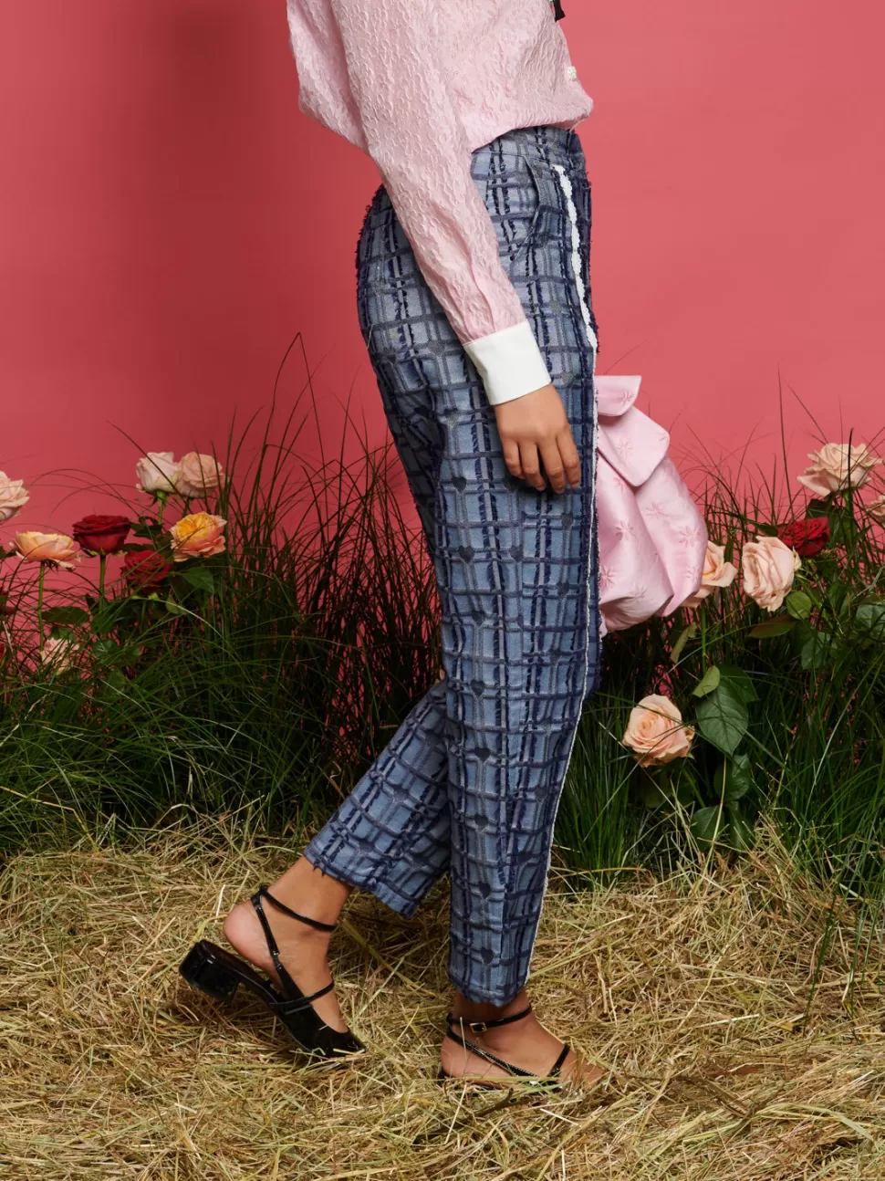 Bottoms | Sister Jane Rodeo Daisy Trimmed Trousers Indigo Blue