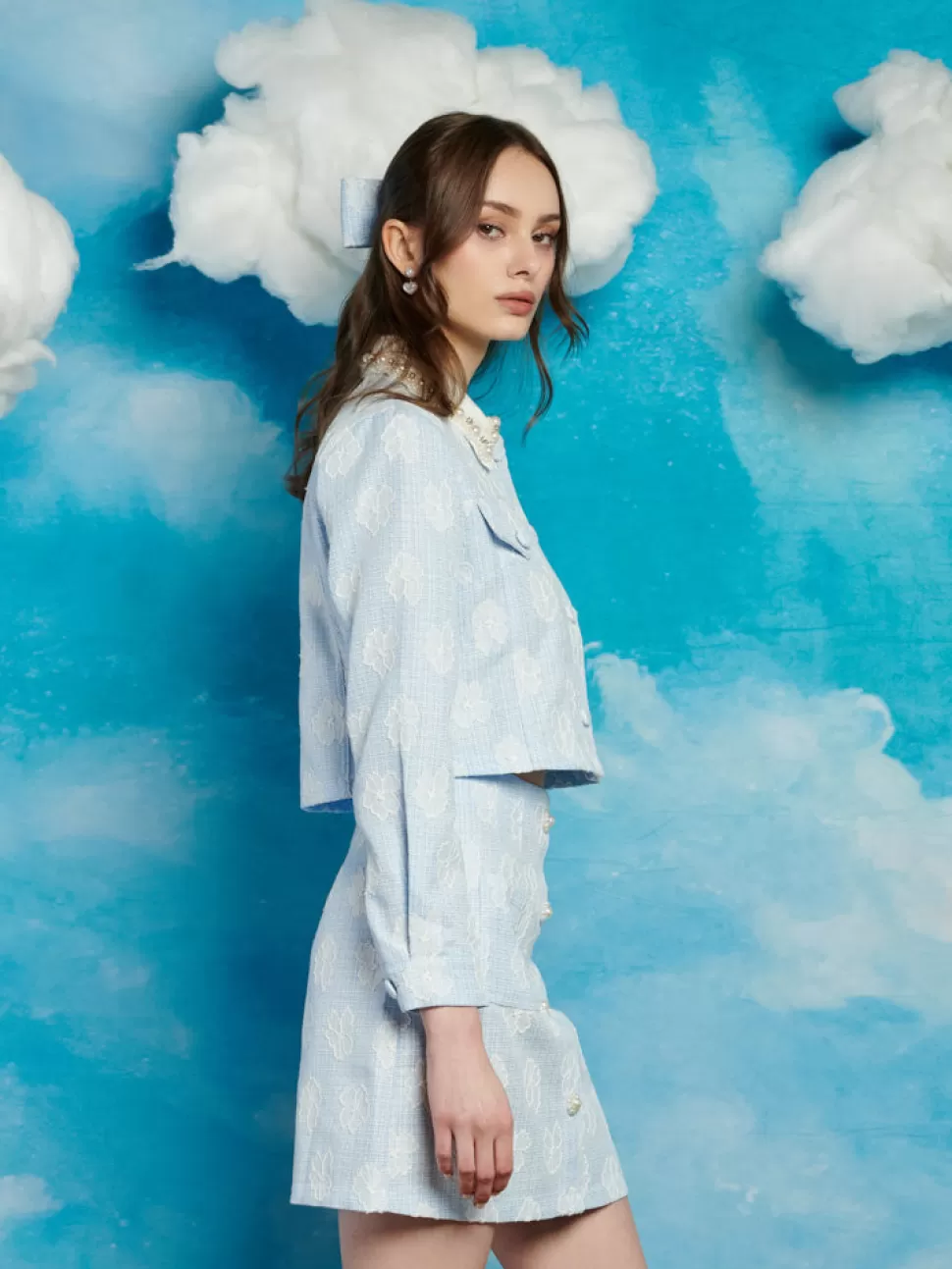 Jackets | Sister Jane Rodeo Tweed Jacket Pastel Blue