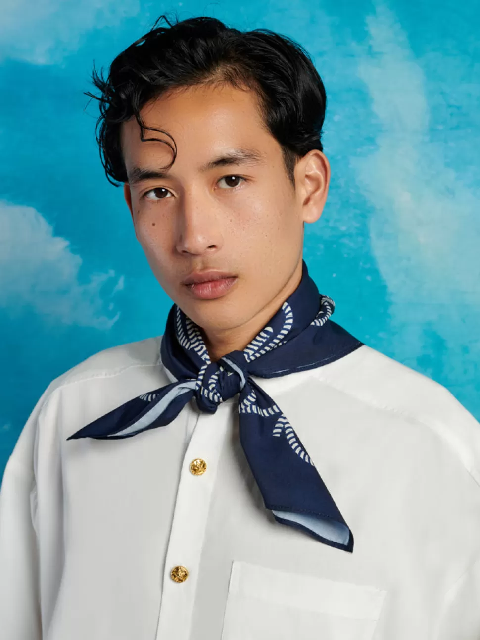 Accessories | Sister Jane Saloon Printed Scarf Navy Blue