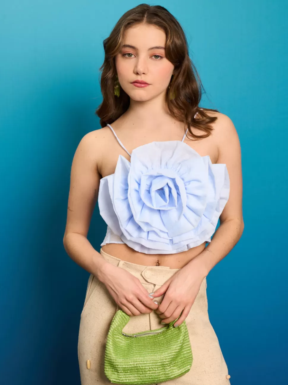Tops | Sister Jane Sea Peony Cami Top Pastel Blue