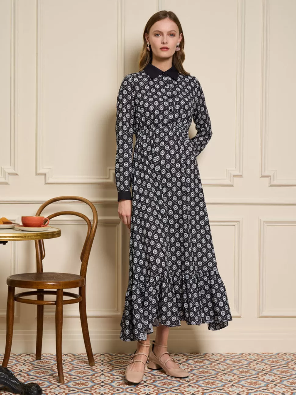 Dresses | Sister Jane Seine Flower Midi Dress Black And White