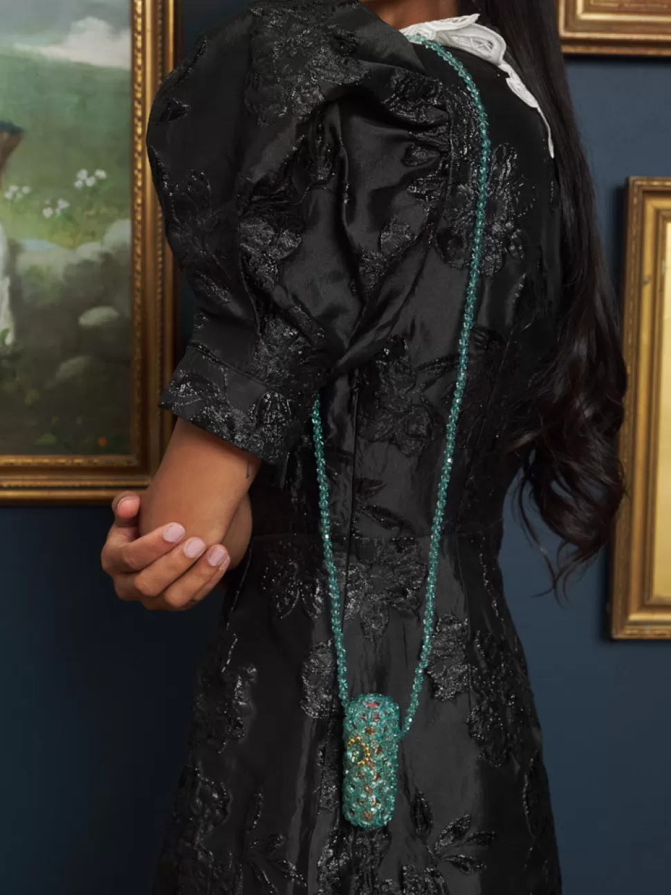 Accessories | Sister Jane Showcase Bead Lipstick Bag Aqua Green