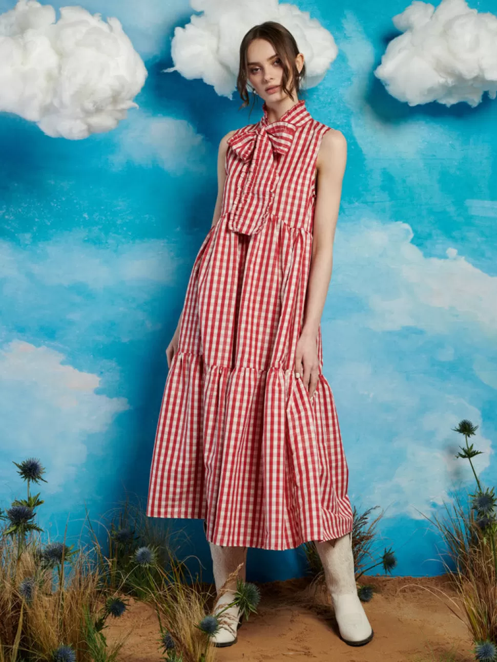 Dresses | Sister Jane Stables Gingham Bow Dress Gingham Red