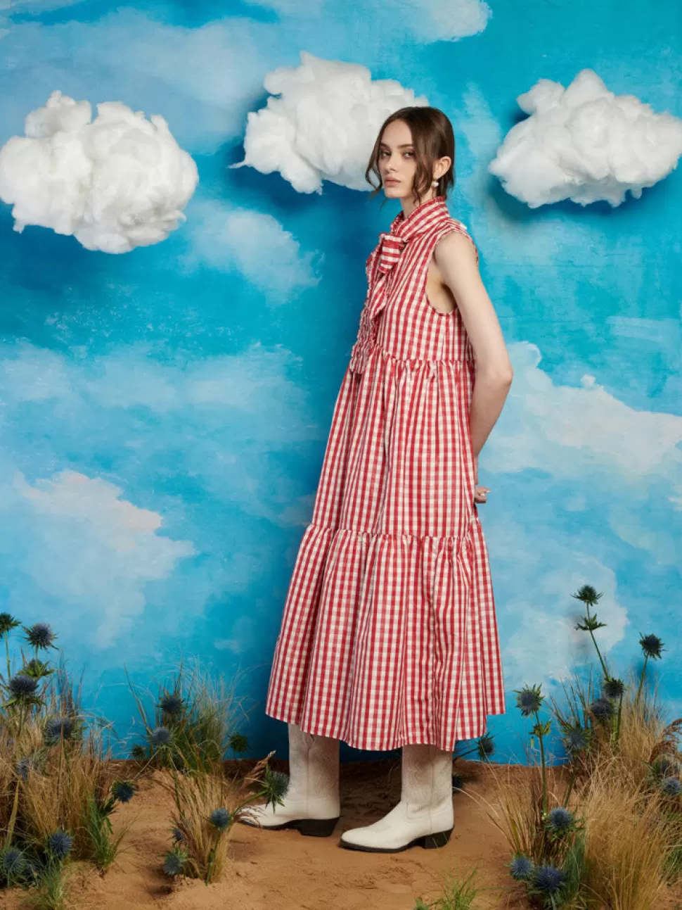Dresses | Sister Jane Stables Gingham Bow Dress Gingham Red