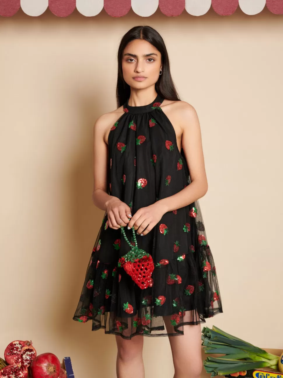 Dresses | Sister Jane Strawberry Sequin Mini Dress Coal Black