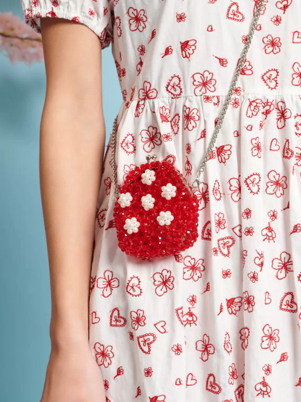 Accessories | Sister Jane Sweet Cherry Bead Purse Carmine Red