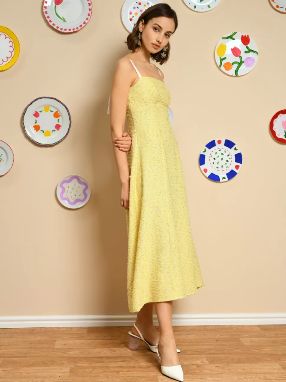 Dresses | Sister Jane Tammy Tweed Midi Dress Light Yellow