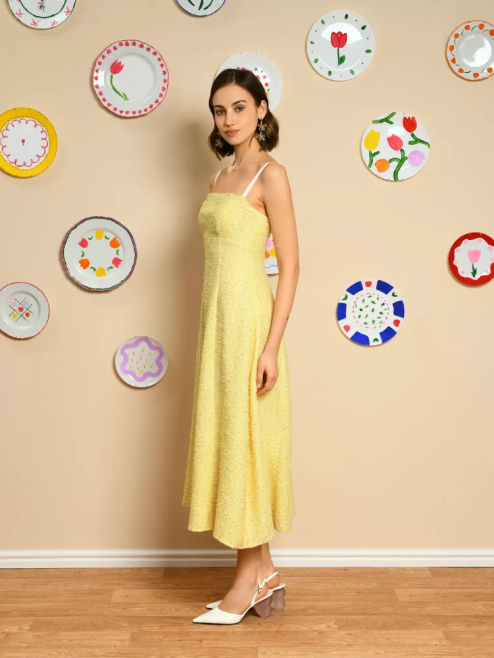 Dresses | Sister Jane Tammy Tweed Midi Dress Light Yellow