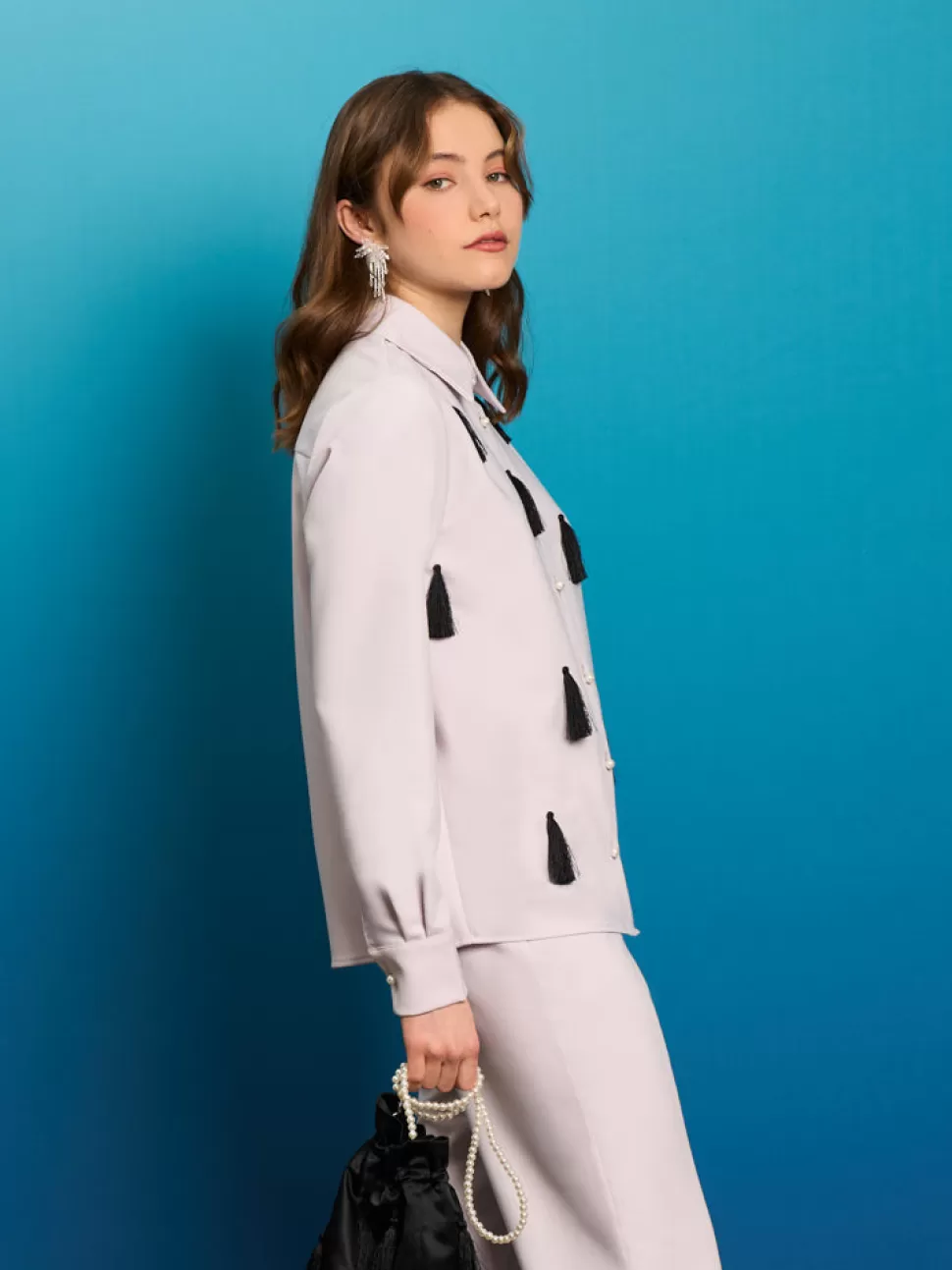 Tops | Sister Jane Tetra Tassel Shirt Pastel Lilac