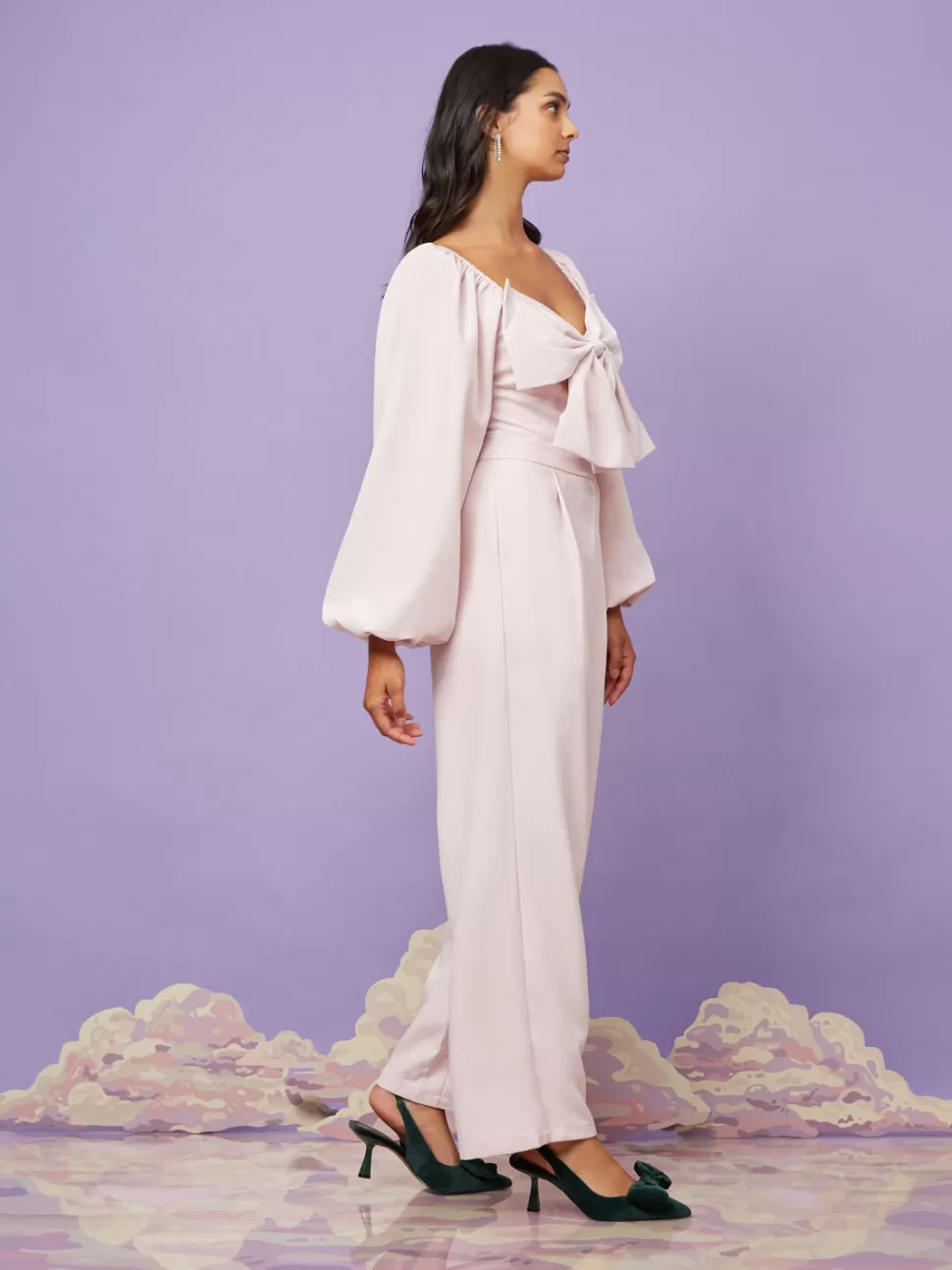 Bottoms | Sister Jane Theatre Bow Jumpsuit Rose Quartz