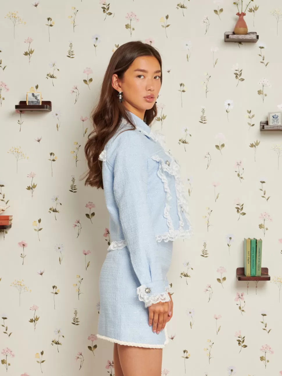Jackets | Sister Jane Treasured Tweed Jacket Xenon Blue