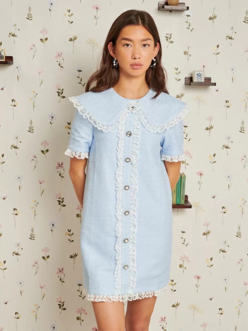 Dresses | Sister Jane Treasured Tweed Mini Dress Xenon Blue