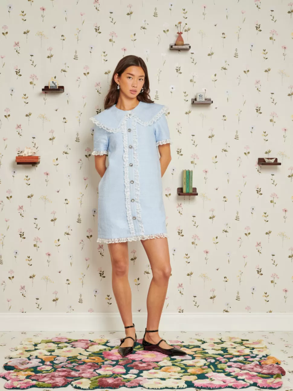 Dresses | Sister Jane Treasured Tweed Mini Dress Xenon Blue