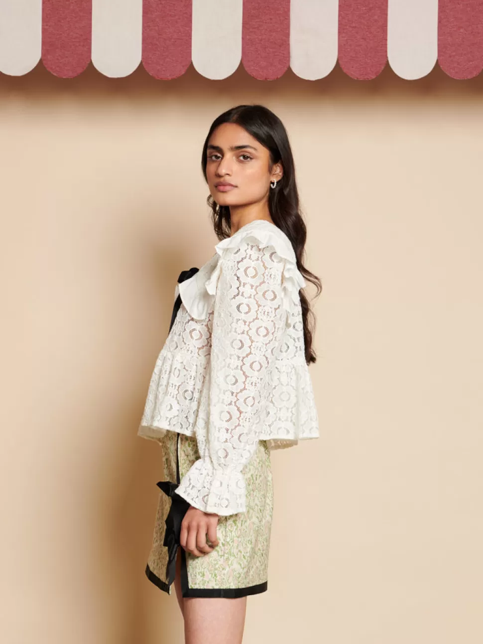 Tops | Sister Jane Vanilla Lace Bow Top White