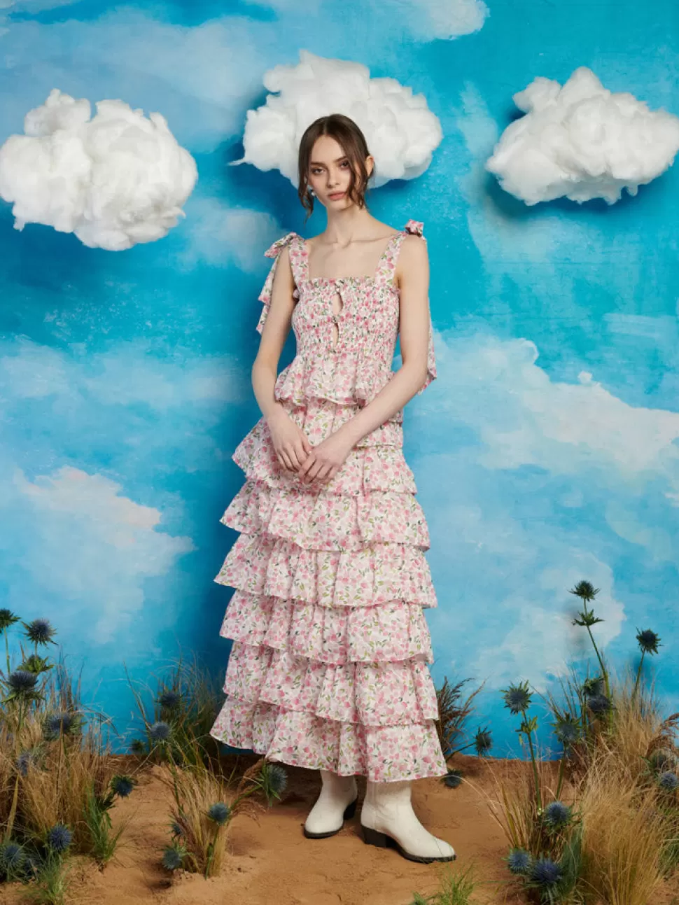 Bottoms | Sister Jane Wild Hearts Tiered Midi Skirt
