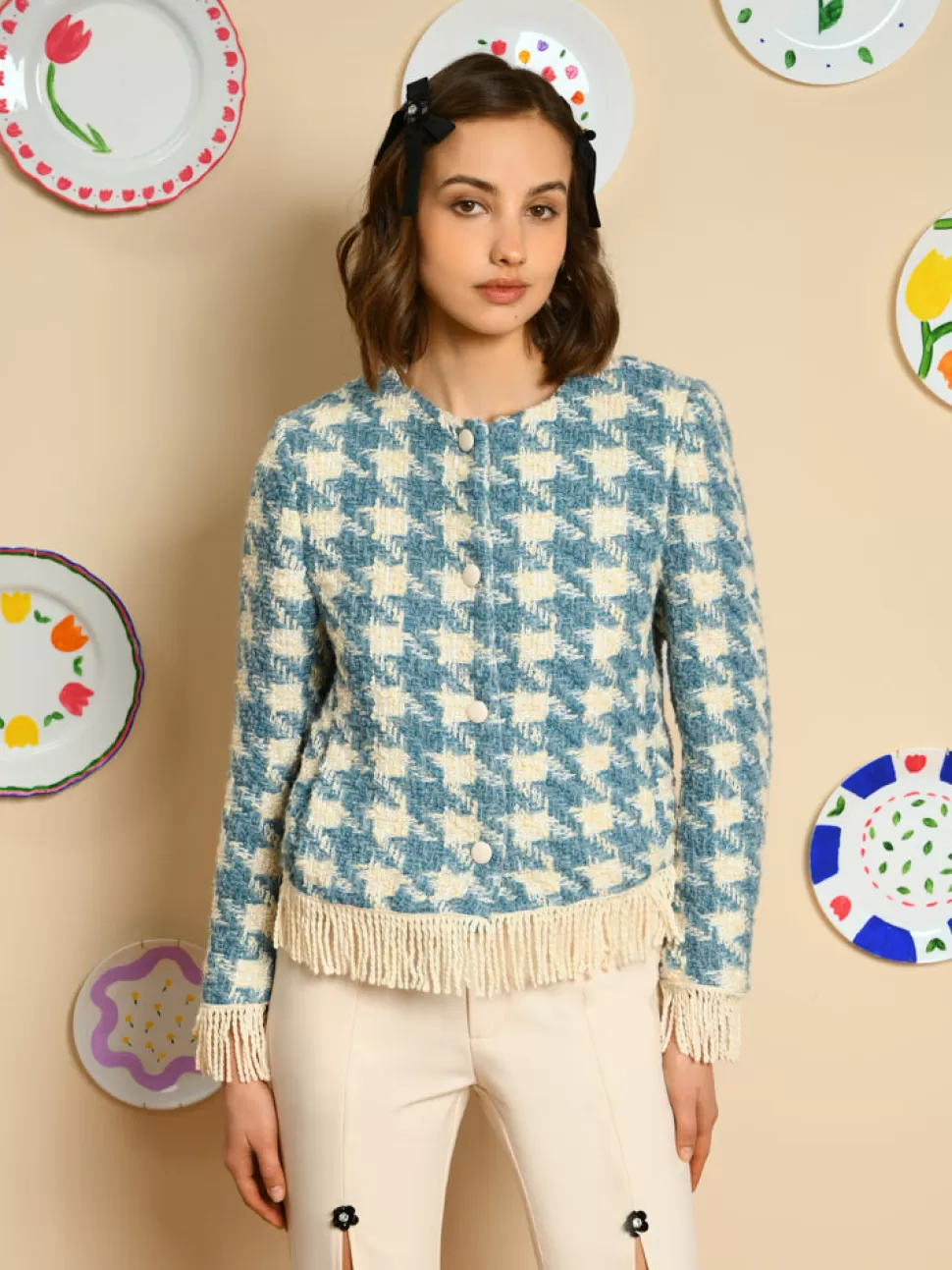 Jackets | Sister Jane Wilma Boucle Jacket Blue Heaven